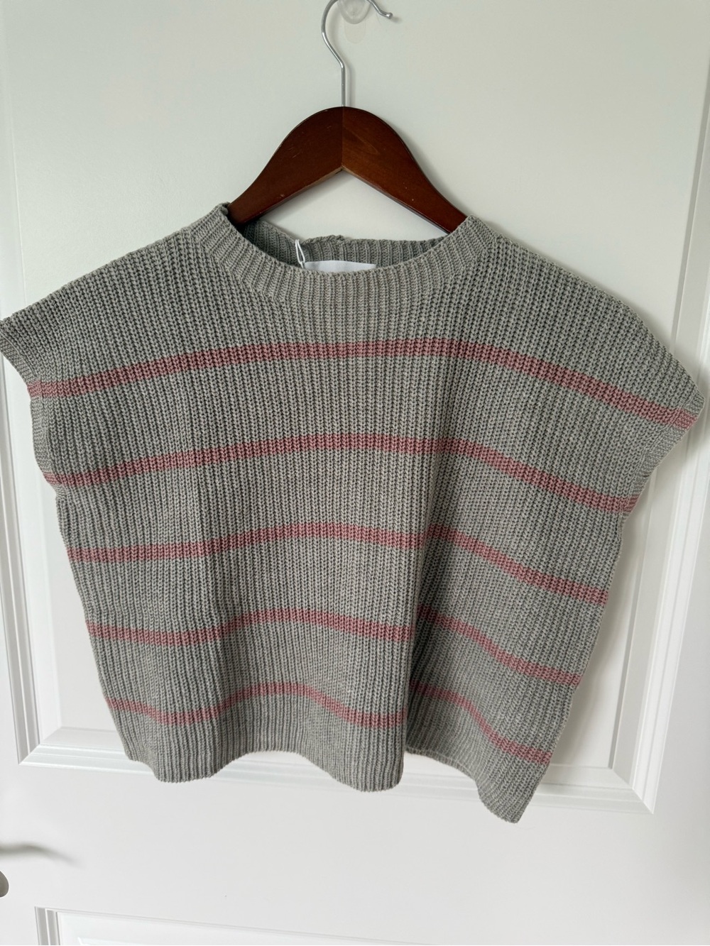 NWT Self Contrast Gillian Striped Boxy Sweater Size Extra Small